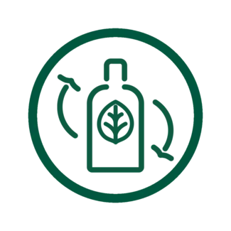 Icon of Seventh Generation Bottle and recycle symbol