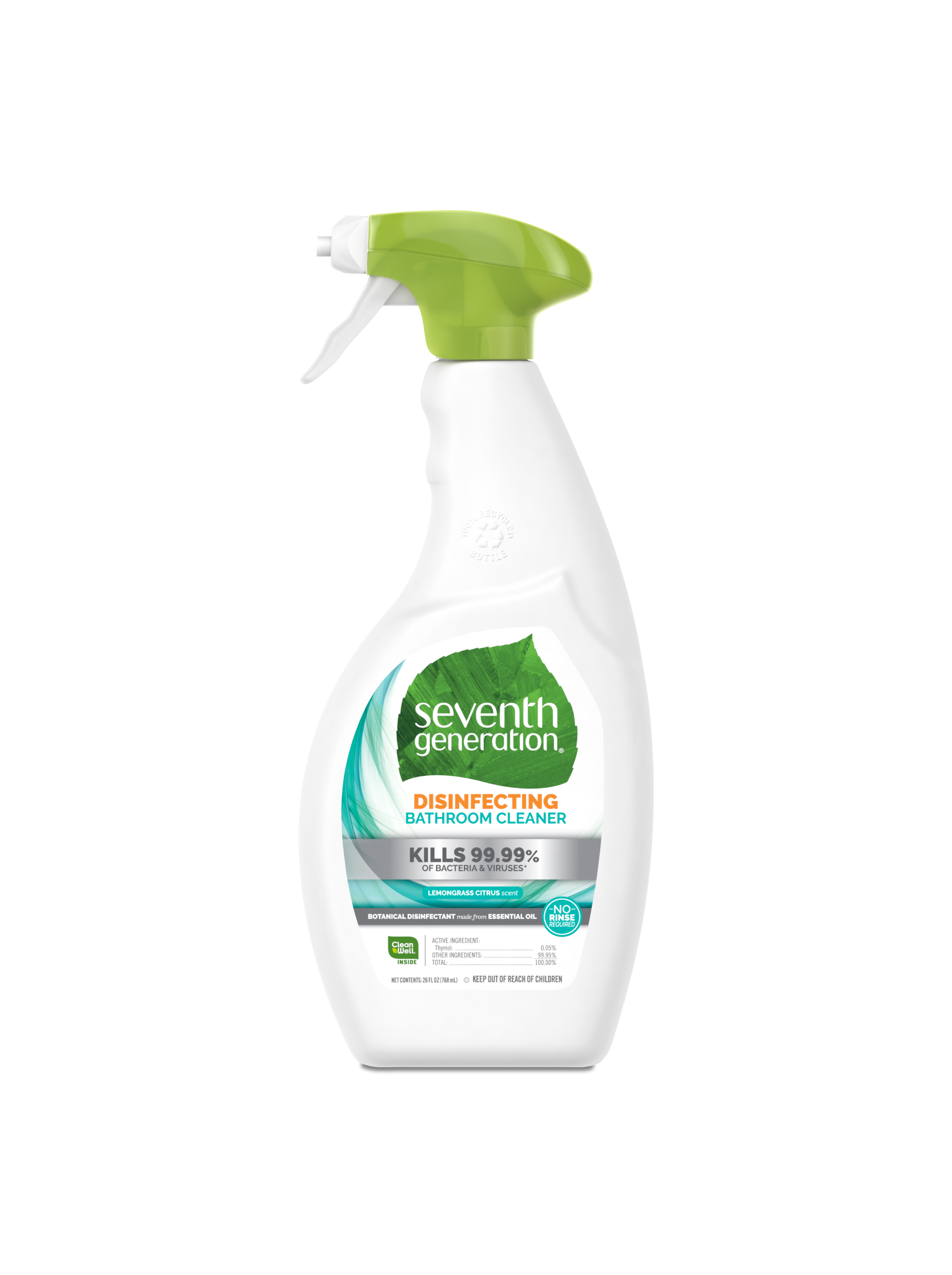 Seventh Generation Lemongrass Citrus Disinfecting Bathroom Cleaner - 26oz :  Target
