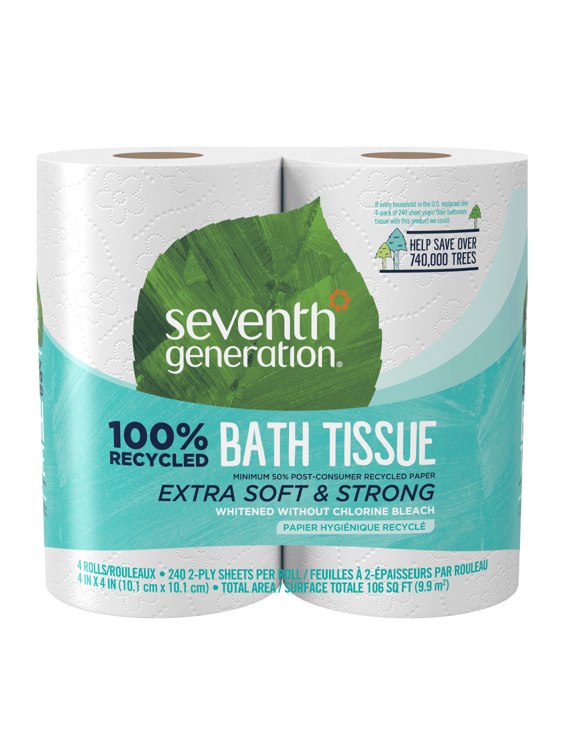 100% Recycled Bathroom Tissue, 2-ply Seventh Generation