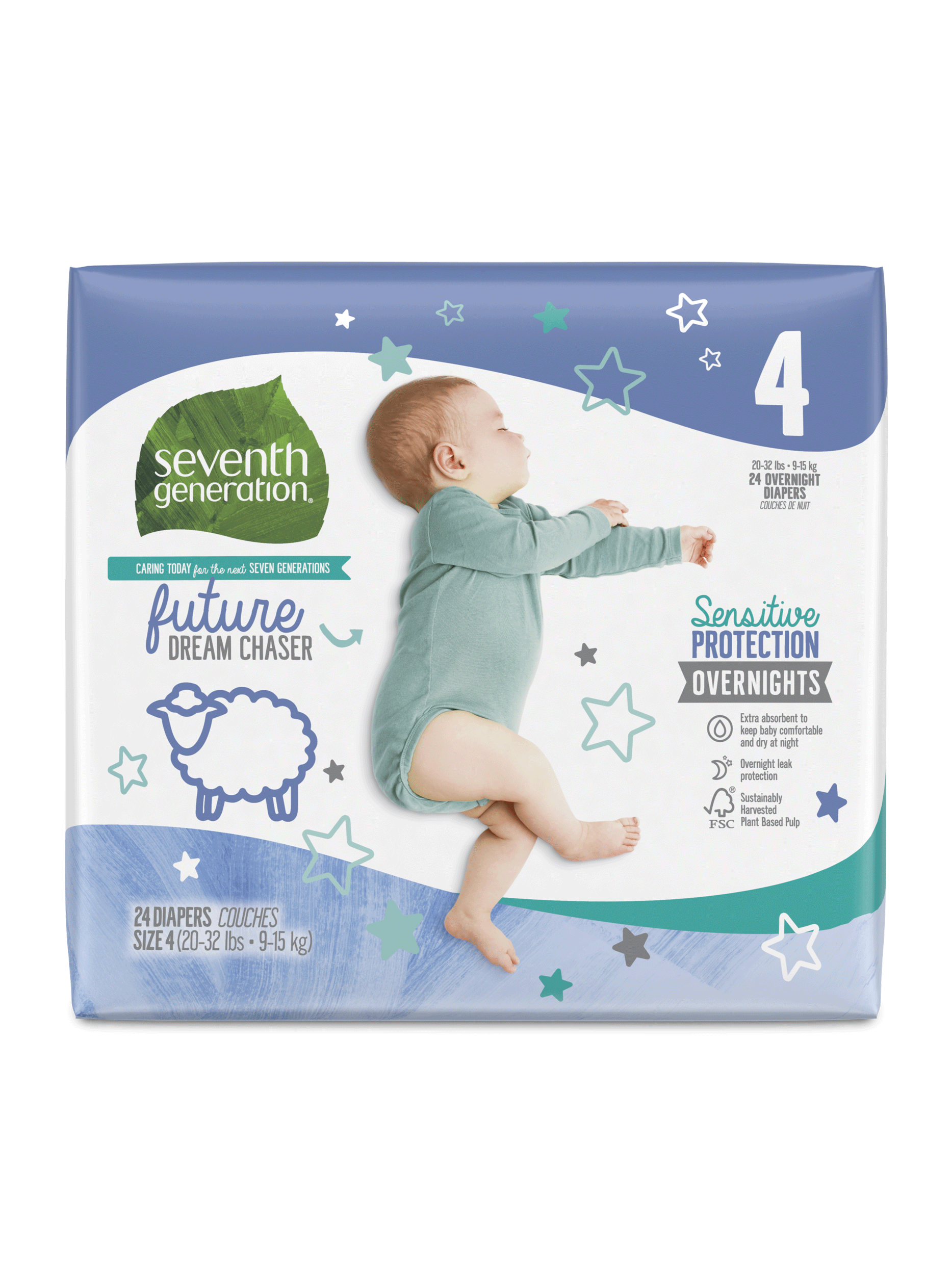 Overnight Baby Diapers - Size 6 (35+ lbs)