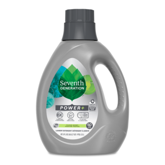 Power+ Laundry Detergent Clean Scent - Front of Bottle 2023