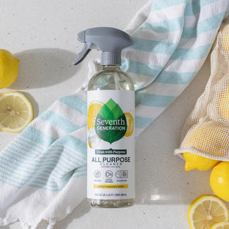 All Purpose Cleaner Lemon Chamomile on kitchen countertop 