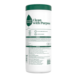 Cleaning Wipes - Garden Mint - 35ct - Back of packaging