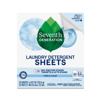 Free and Clear Laundry Sheets - Front of Pack