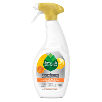 Seventh Generation Disinfecting Multi-Surface Cleaner - Spray Bottle - Lemongrass Citrus Scent - Front of Pack
