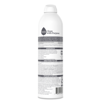 Seventh Generation Disinfectant Spray - Eucalyptus, Spearmint and Thyme Scent - Back of Pack