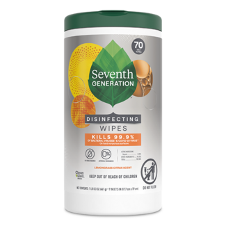 Front view: Disinfecting Wipes - Lemongrass Citrus