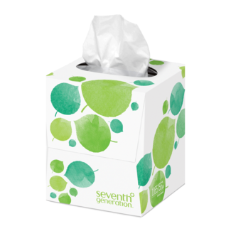 100% Recycled Facial Tissue back
