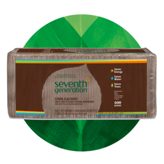 100% Recycled Paper Napkins - Unbleached front