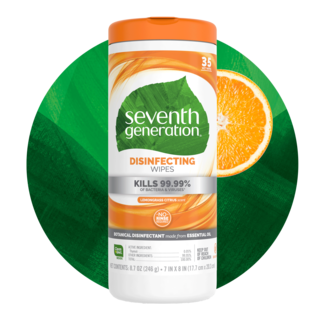 Seventh Generation Disinfectant Wipes Lemongrass Citrus -- 70 Wipes