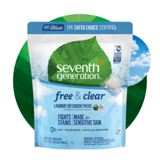 Seventh Generation Detergente concentrado para ropa de bebé, fórmula para  combatir las manchas, aroma fresco, 40 oz (53 cargas)