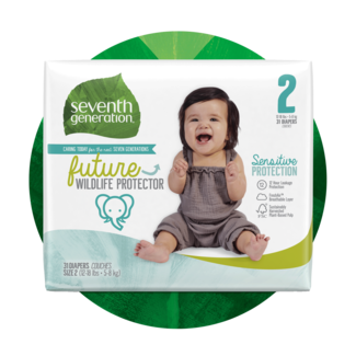 Seventh Generation Pañales para bebé, talla 1, protección sensible libre y  transparente, talla 1, 80 unidades (paquete de 1)