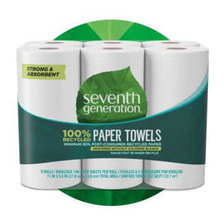 100% Recycled Paper Towels front