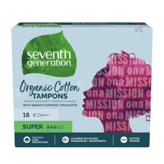 Organic Cotton Tampons, Super Absorbency
