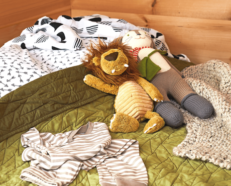 Stuffed Animal Laying on Bed